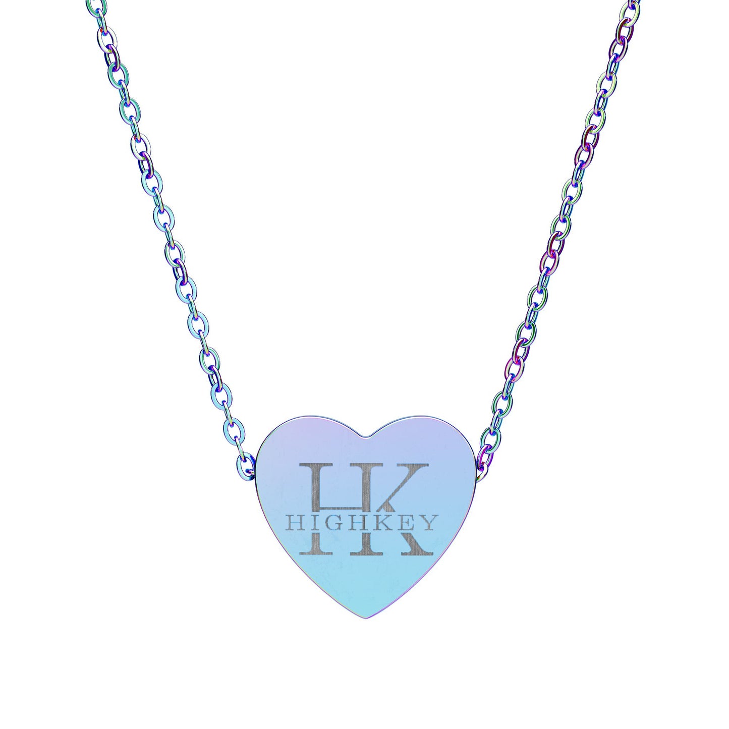 ’OG LOGO’ ENGRAVED HEART NECKLACE