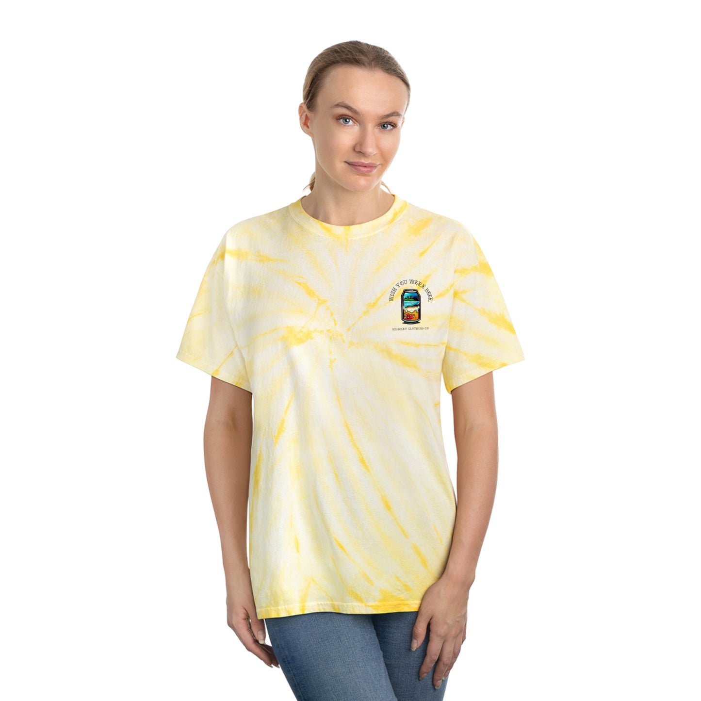 ‘WISH YOU WERE BEER’ TIE-DYE T-SHIRT