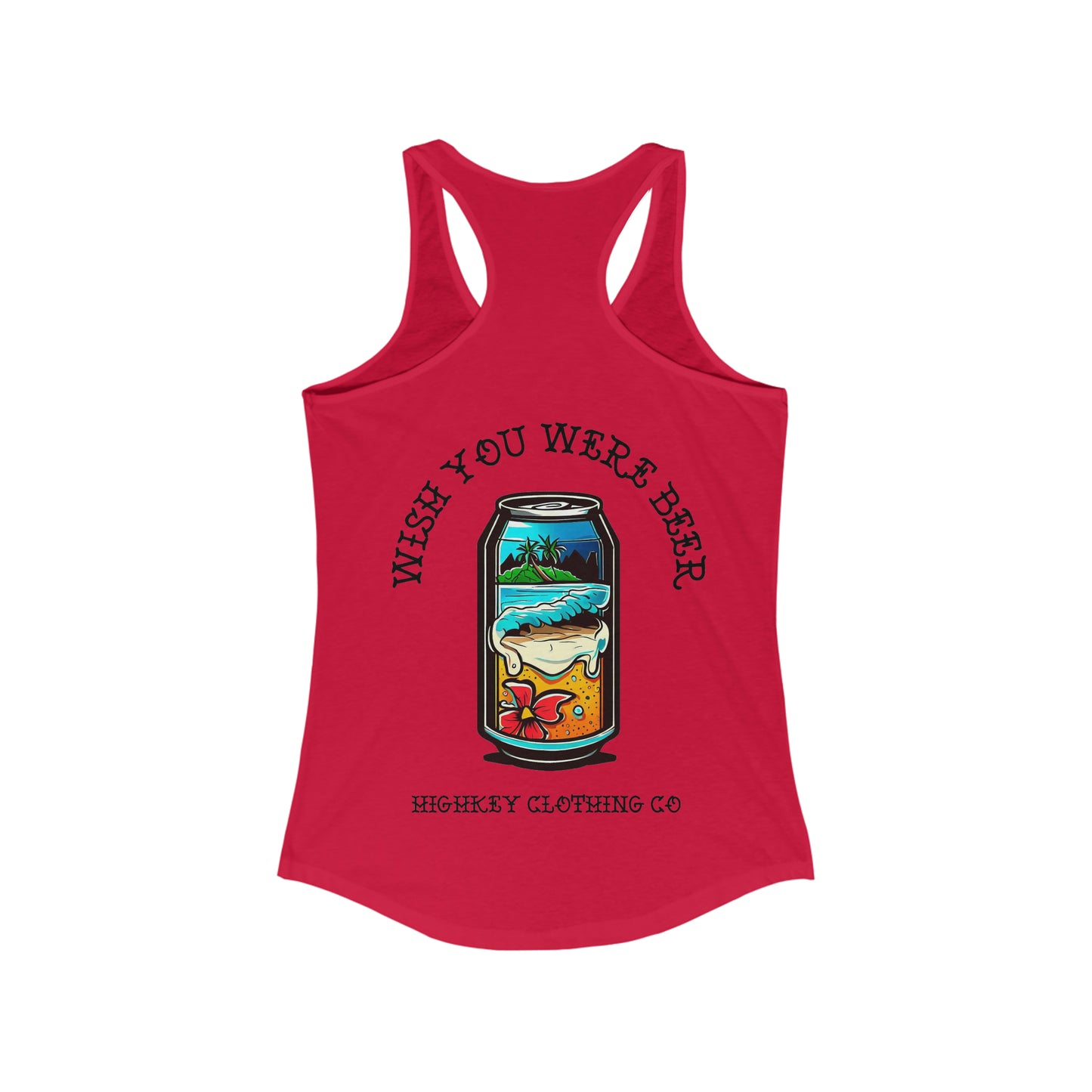 ‘WISH YOU WERE BEER’ WOMENS TANK TOP