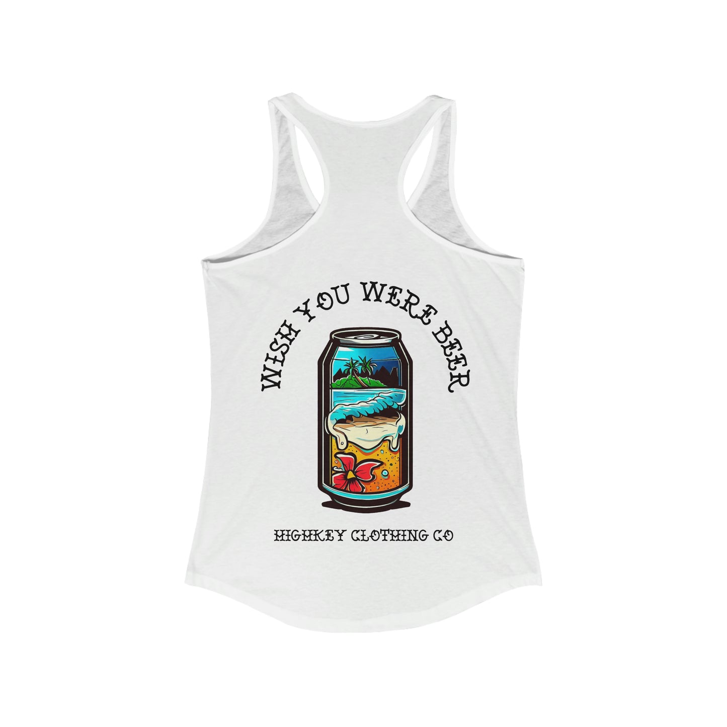 ‘WISH YOU WERE BEER’ WOMENS TANK TOP