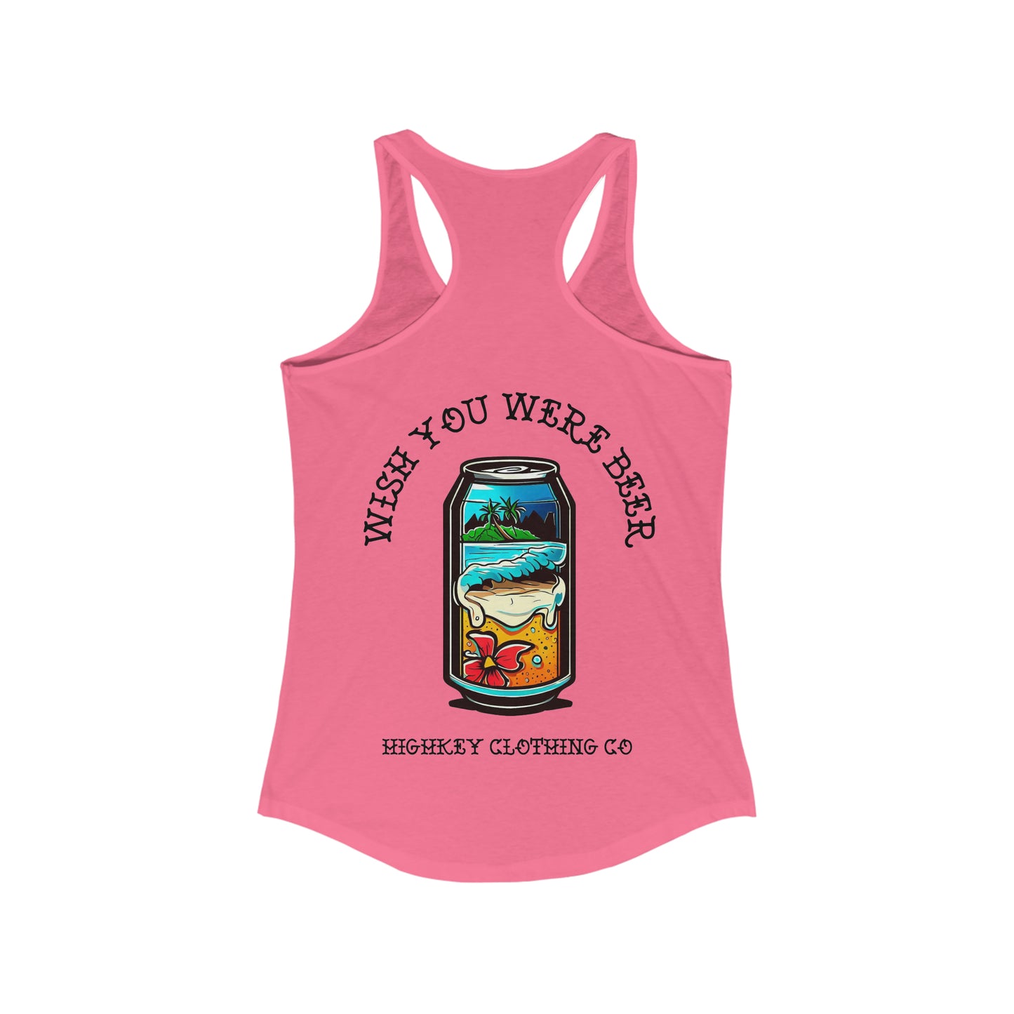 ‘WISH YOU WERE BEER’ WOMENS TANK TOP