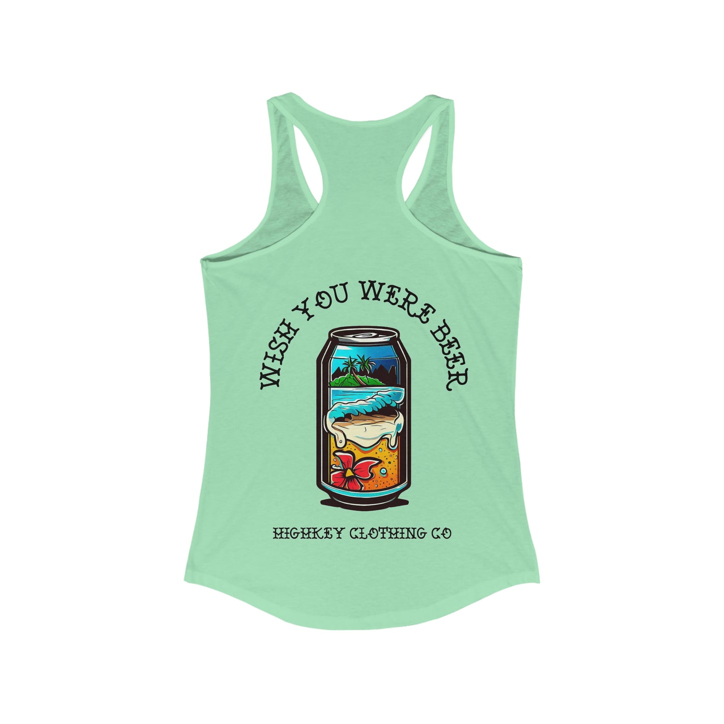 ‘WISH YOU WERE BEER’ WOMENS TANK TOP