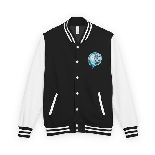 ‘TIME WONT WAIT’ LETTERMAN JACKET