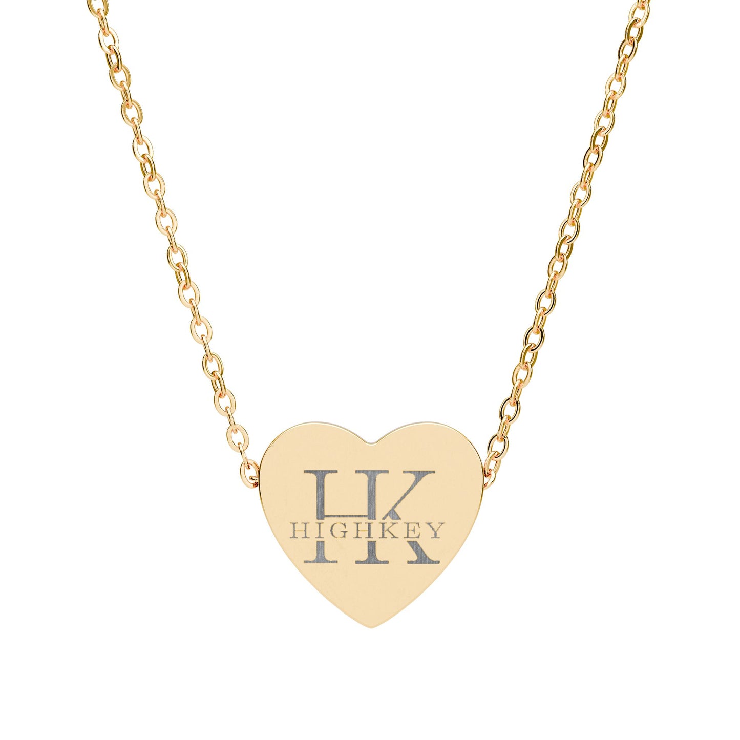 ’OG LOGO’ ENGRAVED HEART NECKLACE