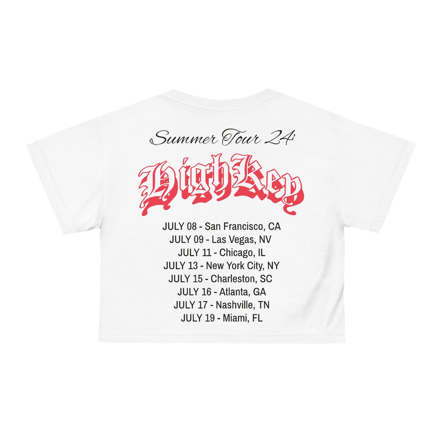 ‘SUMMER TOUR 24’ CROP TEE