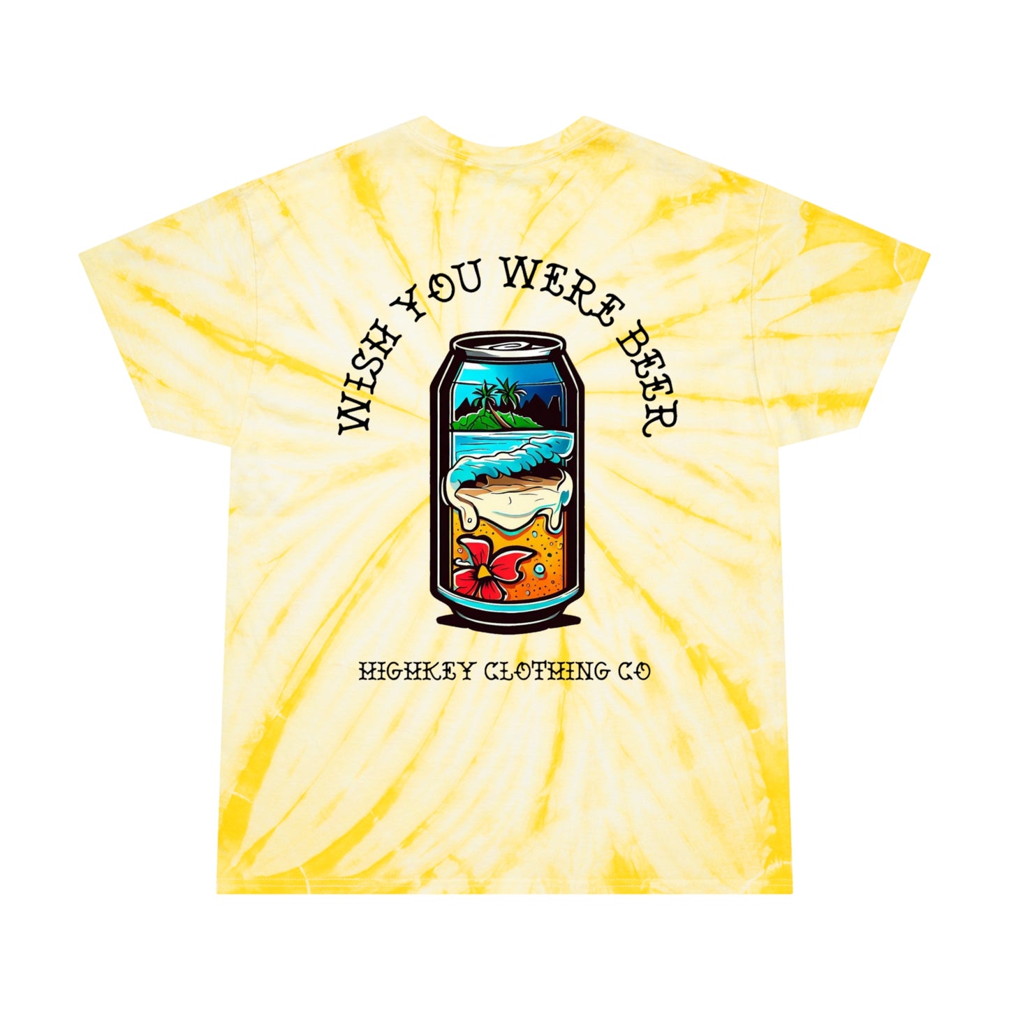 ‘WISH YOU WERE BEER’ TIE-DYE T-SHIRT